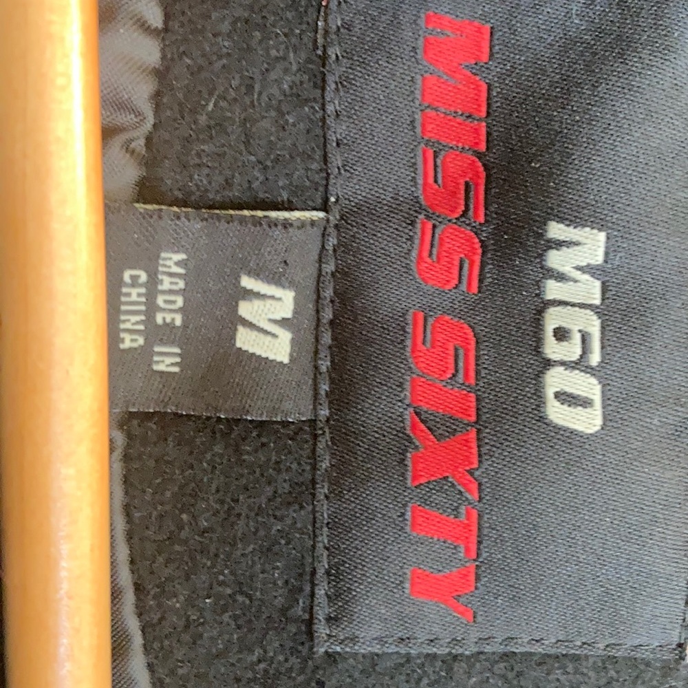 MISS SIXTY Black Hooded Pea Coat - Picture 3 of 4